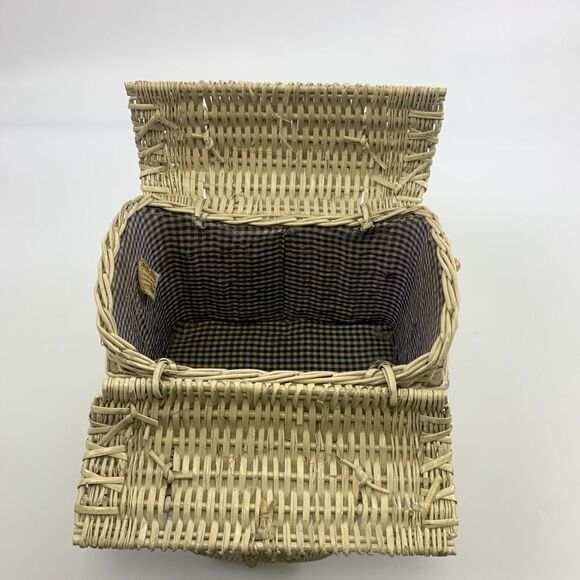 Ritter Basket Purse "It’s In The Bag" Box Top Flap Open Toggle Sea Shells White - Picture 8 of 16